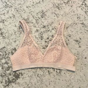 Aerie pink lace floral bralette